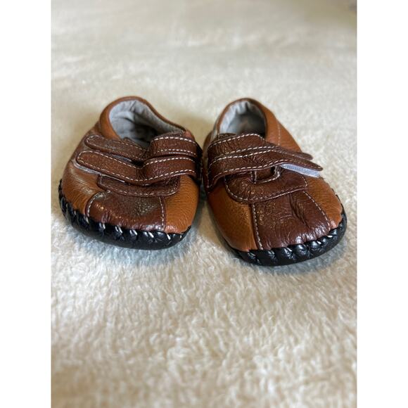 Pediped Brown Loafers Leather Infant Newborn - Picture 3 of 8